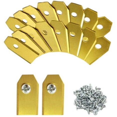 30 lames de rechange en acier inoxydable pour tondeuse Husqvarna, 35 x 18 mm