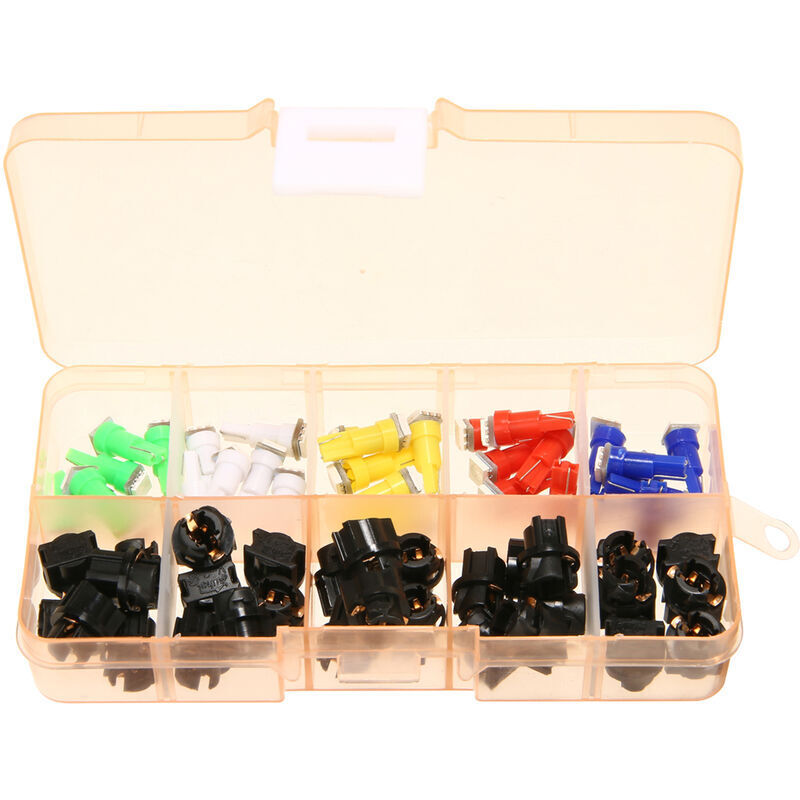 Image of 30 LED-Armaturenbrettlampen für Autos, Yachten und Boote, 12 V + Sockel