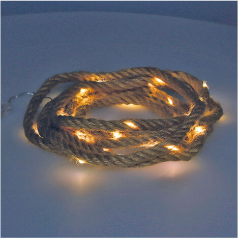 30 lumières LED sur un cordon en tissu