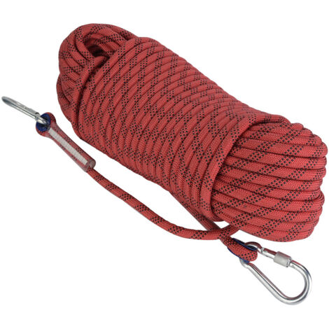 30 m Durchmesser Kletterseil zur Flucht im Freien, 12 mm Durchmesser Sicherheitsseil (rot)