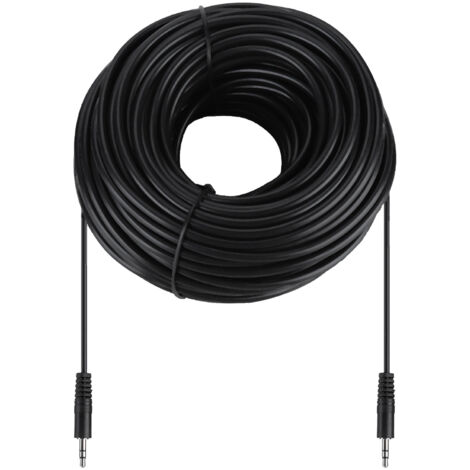 30 Meter langes, geschirmtes 3,5-mm-Klinkenkabel (Stecker auf Stecker) aus Kupfer für Lautsprecher und Kopfhörer