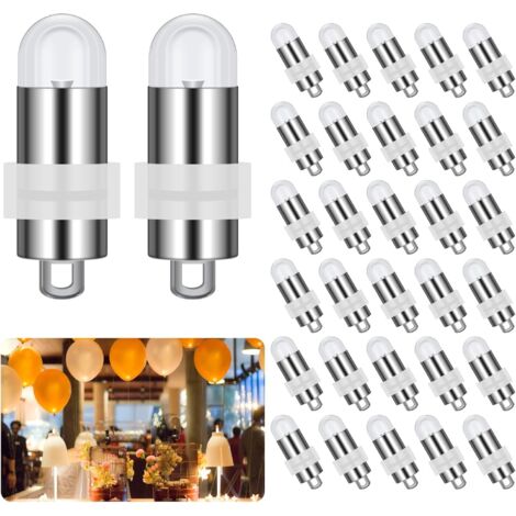 30 Mini LED Ballon blanc chaud étanches Int/Ext