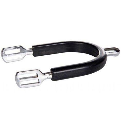 30 mm, colore unico: Speroni inglesi da donna in acciaio e pvc con lacciolini inlcusi