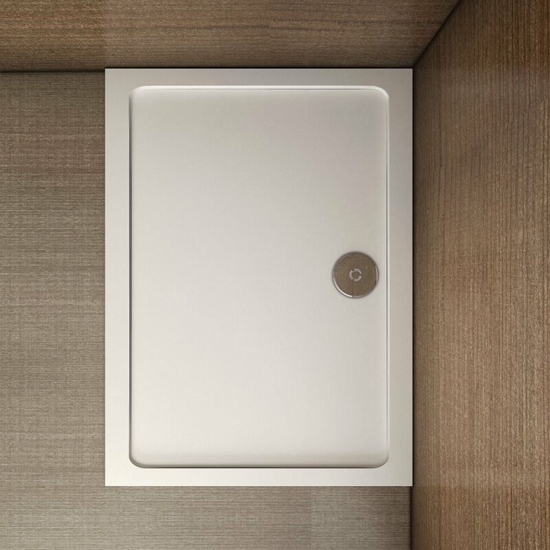 

Plato de Ducha Rectangular y Cuadrado para Mamparas 120x80cm + Accesorios de desagüe