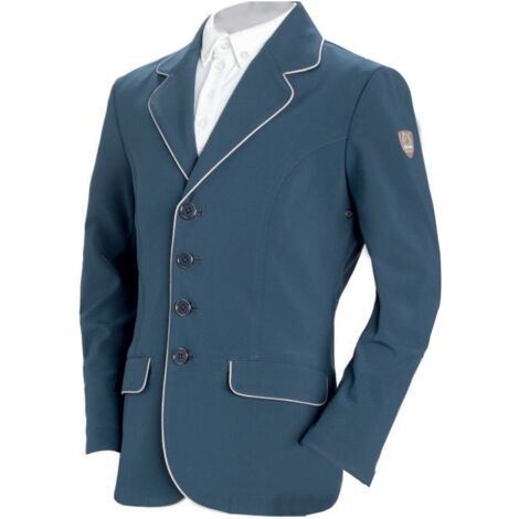 30, Noir 10: Veste de compétition pour homme modèle Pluto avec doubles boutonnières amovibles et bordure passepoilée