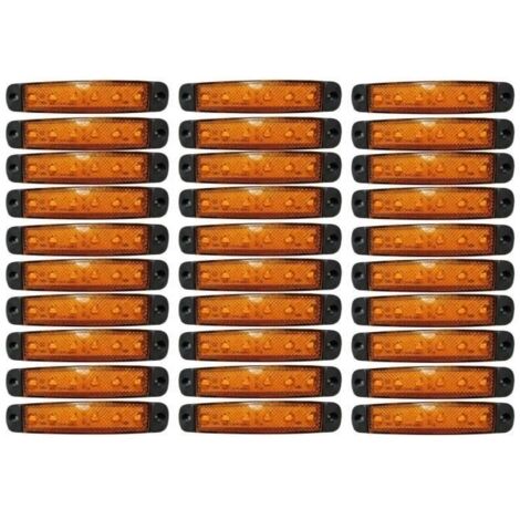 30 Orange Led Feux De Gabarit 12V Camper Caravane Chassis Travaux Public