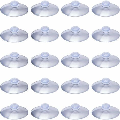 30 Pack Plastique Transparent Ventouse sans Crochets Cuisine Ventouse, 20 mm