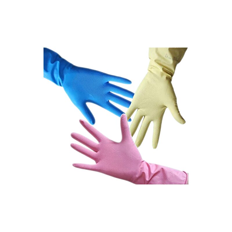 Dstock60 - 10 Paires de gants ménage étanches - taille l – Gants en caoutchouc resistants pour le ménage, les petits travaux, la vaisselle…