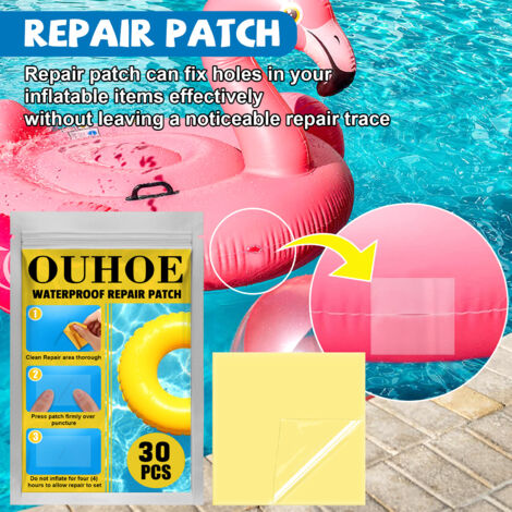 30 patchs de réparation pour bouée gonflable, imperméable et étanche.