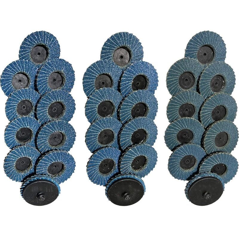 Image of Tlily - 30 pcs 2 Zoll Schnell Ändern Flap Disc 40/80/120 Grit Discs Schleifen für Winkel Grinder