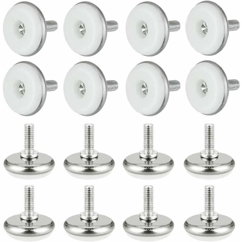 30 pcs Adjustable Jack Foot Plastic and Metal Leveling Feet with Nut Adjustable Feet M61530mm Furniture Adjustment Screws for Furniture Table Desk