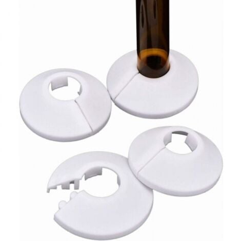 30 Pcs Cache-Tuyau,Colliers De Pipe Couvercles De Tuyaux De Radiateur En Plastique Pour Tuyau, Rosaces De Recouvrement Pour Cacher Les Tuyaux De Radiateurs(Blanc)