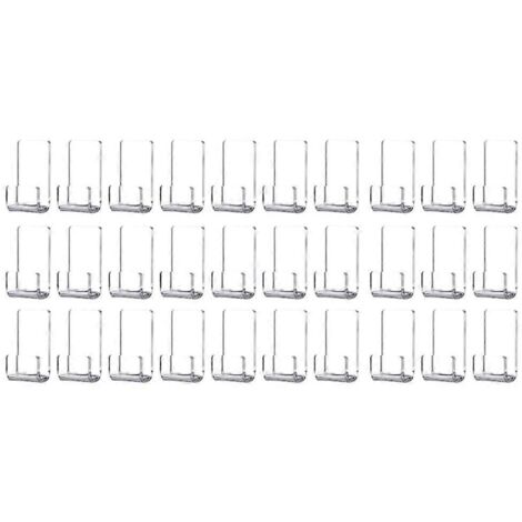 30 pcs crochets acryliques transparents pour affichage vinyles, décoration murale pour passionnés de musique, supports de rangement disques vinyles design mural.