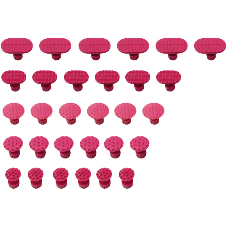 Asupermall - 30 Pcs Dent Extracteur Onglets De Voiture Auto Body Dent Repair Tool Accessoire Rouge, Rouge