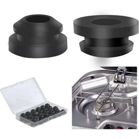 30 Pcs Embouts en Caoutchouc pour Supports de Casseroles, Passages en Caoutchouc, Pieds en Caoutchouc Antirouille Compatibles pour Dometic Smev Thetford Tiges 5 mm Accessoires de Camping-Car