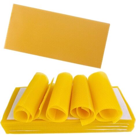 30 Pcs Feuilles de Miel d'Abeille / Fond de Cire de Ruche / Peigne de Ruche Ciré / Équipement d'Apiculture / Cadre de Miel / Fondation de Cellule de Rite