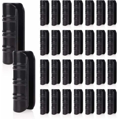 30 PCS Jardin Bâtiments Tube Clip, Clips en Plastique pour Serre Film Clip Tube Serrage Connecteur Kit, pour Serre Bannière Cadre Abris Noir 25mm A