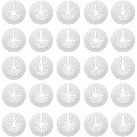 30 Pcs Radiateurs De Tuyau En Plastique Cache Tuyau Radiateur Rosaces Simples Rosace Radiateur Cache Tuyau Manchons De Tuyaux Pour Les Tuyaux De 14-29 Mm(Blanc)