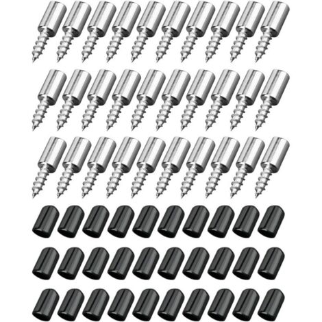 30 Pcs Shelf Support Pins with Rubber Protection, Self-Tapping Shelf Pegs for Furniture, Cabinets, Bookcases, Wine Coolers, ø7.5 mm, Holds Up to 20 kg