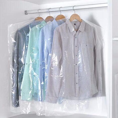 30 PCS Transparent Garment Bags 6090cm Hanging Clothes Bags Protective Garment Covers Dustproof Clothes Covers