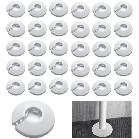 30 pezzi Copritubo, Rosetta Singola per Tubo di Riscaldamento, Rosetta di Plastica, Copritubo, Copritubo, Rosetta Singola, Manicotto per Tubo, Riscaldamento, Radiatore - 16mm