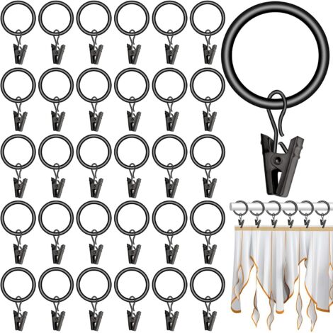 30 pezzi di anelli per tende in metallo da 35 mm per aste per tende moderne ed eleganti