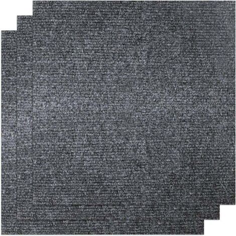 30 pezzi di piastrelle autoadesive per moquette, 30 cm x 30 cm, facili da staccare e attaccare, piastrelle per pavimenti antiscivolo e resistenti per ufficio, soggiorno, camera da letto (grigio scuro)