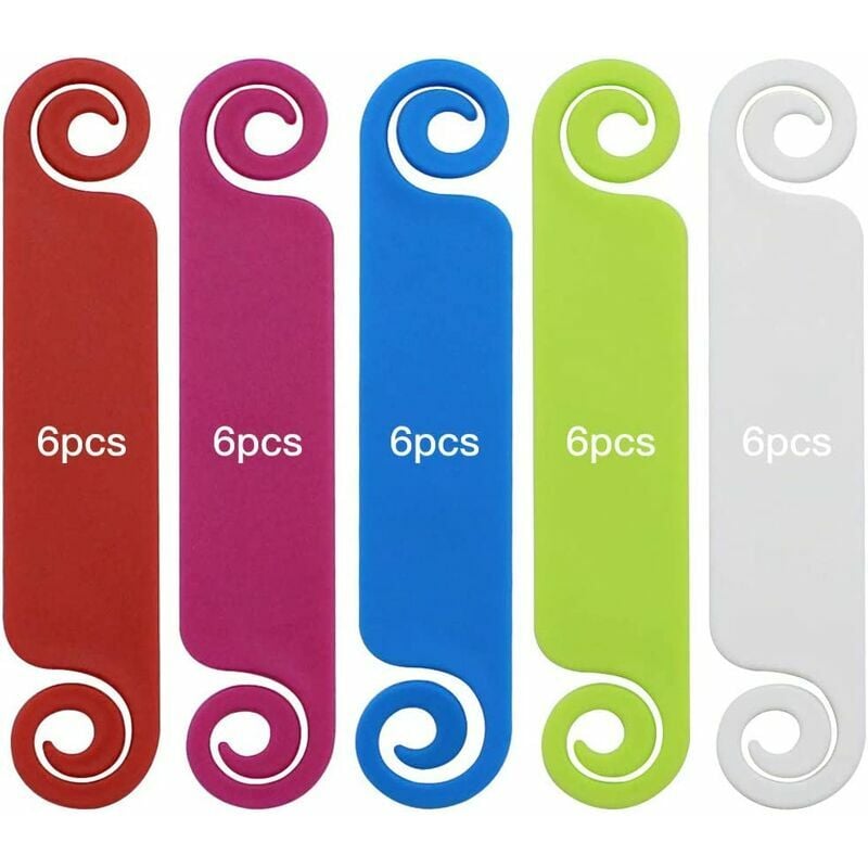30 Pezzi Etichette per Cavi tpr Multicolor Sistema...