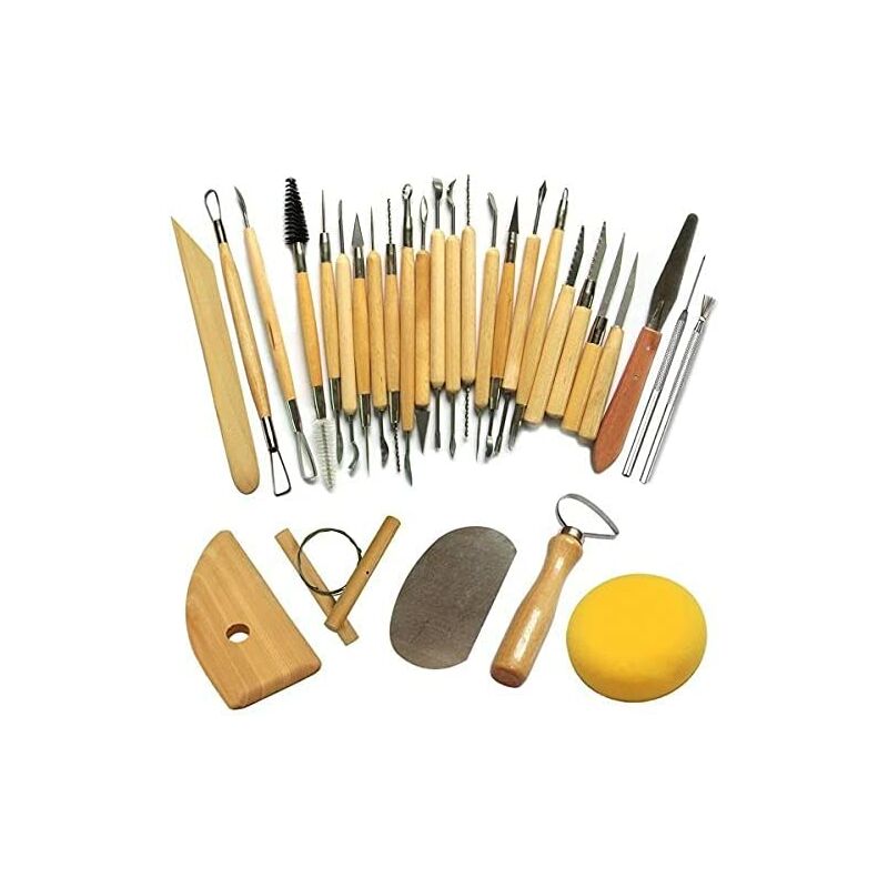 30 pezzi strumenti per scolpire l'argilla