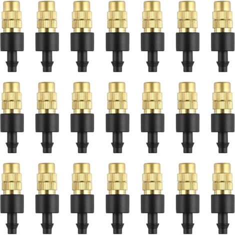 30 Pices Buse De Pulvrisation En Laiton,  Buse D'atomisation Rglable Cuivre D'irrigation Goutte 4/7mm Atomisation Micro Arroseur Jardin Refroidiss