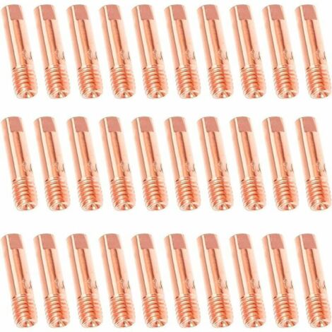 ,30 pièces 15AK buses de contact en Cuivre pour consommables de torche de soudage 15AK 1.0