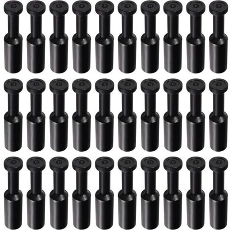 30 Pièces 8mm OD Obturation Pneumatique, Bouchons Raccords à Pousser, Lot de Bouchons d'obturation de Style Bouchon Pneumatique, pour Raccords de Raccordement de Tube de 8mm, Noir
