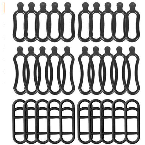 30 Pièces Bande Caoutchouc Elastique pour Vélos, Sangles de Montage de Vélo Multifonctions pour Lampe de Poche de Vélo, Lumière de Vélo LED, Téléphones Portables, Haut-Parleur, GPS (3 Styles)