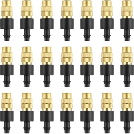 30 pieces brass spray nozzles, adjustable atomizing nozzles, copper drip irrigation, micro atomizing sprinkler 4/7mm
