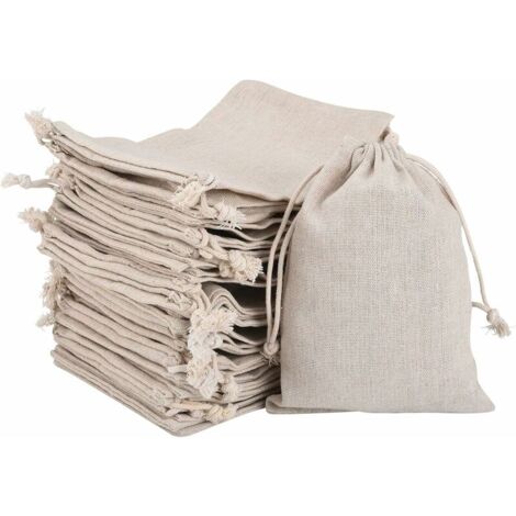 30 Pieces Burlap Bags - Reusable Gift Bags, Small Cotton Bags
