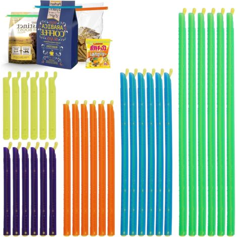 30 Pièces Clip Pinces Fermeture Sachet Alimentaire, 28.5/22.5/18.5/12.5/9 cm, Réutilisables Alimentaire Clip D'étanchéité, Cuisine Sealing Clips en Plastique, pour Cuisine, Maison, Stockage de Camping
