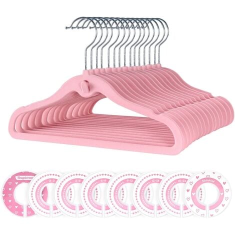  HOUSE DAY Velvet Baby Hangers for Closet, Kids Hangers Velvet  60 Pack, Non Slip Toddler Hangers 11.8 Inch, Cute Baby Clothes Hangers, Childrens  Hangers Newborn Hangers for Baby Clothes- Blush Pink 