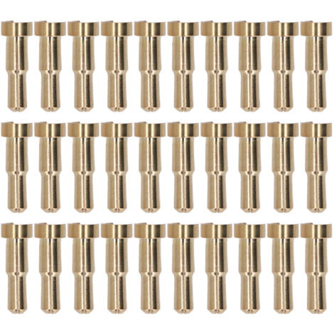 30 Pièces Connecteur de Batterie Laiton Doré Haute Dureté Prise Banane pour Drone RC