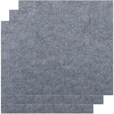 30 Pièces Dalles de Moquette Auto-Adhésives, 30CM x 30CM Carreaux de Sol Faciles Décoller et Coller Dalles de Moquette Antidérapantes et Résistantes pour Bureau Salon Chambre (Gris)