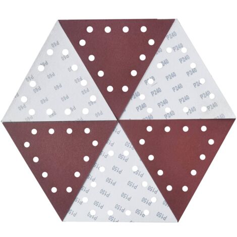 6 Trous 240 Grains Papier à Poncer en Oxyde D'aluminium Pour Ponceuse de  Détail Motif Crochet et Boucle Triangle Souris Disqu[O126] - Cdiscount  Bricolage