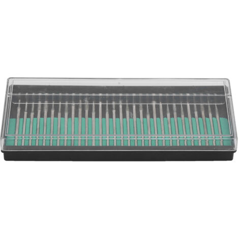 30 Pièces Fraises Diamantées pour Dremel, Tige de Meulage 3.0mm, Accessoires de Polissage Électroplaqués