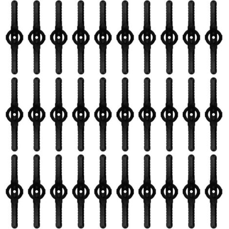 30 Pièces Lames de Rechange en Plastique, Lames pour Coupe Bordure, Lame Tondeuse, Lames de Rechange Compatible pour Coupe Bordure sans Fil