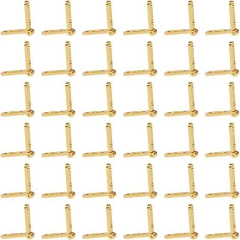 30 Pièces Mini Charnière pour Boite en Bois 3 x 3 cm Petite Charnière Invisible Or charnière Cachée de Meuble en Alliage de Zinc avec Vis pour Petit Meubles