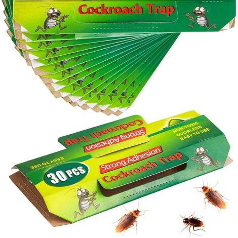 30 Pièces Piege Cafard Produit Anti Cafards Puissant Piege a Blatte Cafard Professionnel Collant Piège à Anti Blattes et