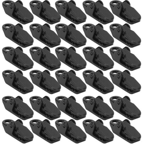30 Pièces Pinces en Forme de Dents pour Toile de Tente, Ancrage de Store, Outil de Serrage pour Camping et Randonnée