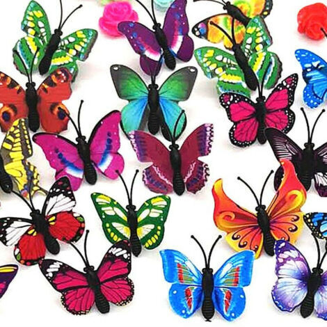 30 Pièces Punaises Tableau Liège Mignonne Couleur Papillon Punaises Durable et Ferme Punaise pour Decoratives Mur de Photos, Cartes, Babillard,Tableaux en Liège D'affichage Suspendu
