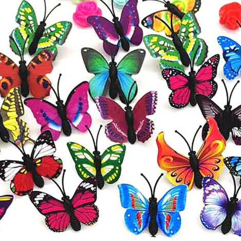 30 Pièces Punaises Tableau Liège Mignonne Couleur Papillon Punaises Durable et Ferme Punaise pour Decoratives Mur de Photos, Cartes, Babillard,Tableaux en Liège D'affichage Suspendu