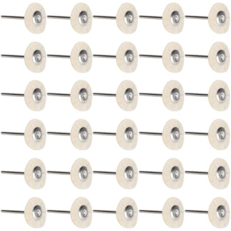 30 pièces roue à brosses plate mini pour sculpture bois, dérouillage, décapage peinture et polissage outils crin de mouton