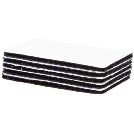 30 Pièces Scratch Autocollant Double Face,46cm Bande Scratch Adhésive Scratch Autocollant Rectangle Adhésif Double Face Puissant Réutilisable pour la Maison le Bureau (Noir)