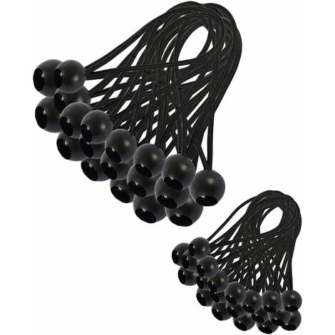 30 Pièces Tendeur Elastique, Tendeur Bache, Sandow Elastique, Tendeur Élastique pour Pavillon, Bâche, Camping, Tente, Rideaux Harnais d’Extension(200mm )